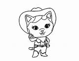 Callie Sheriff Oeste Gatinha Tudodesenhos Pintarcolorear Colorare Acolore sketch template