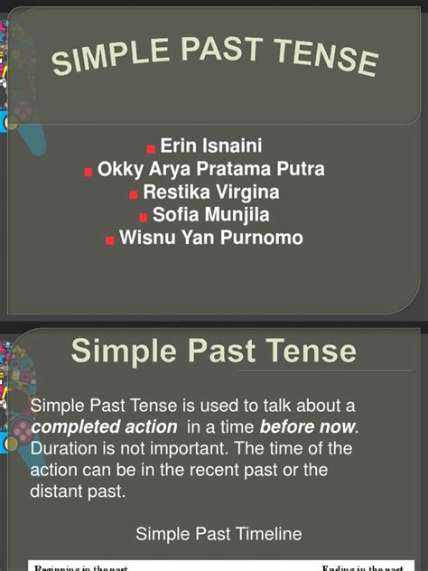 Simple Past Tense Verb Grammatical Tense
