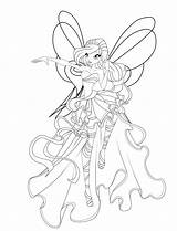 Winx Sirenix Princesse Colouring Bloomix sketch template