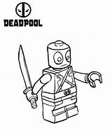 Deadpool Lego Coloring Pages Funny Marvel Bad Cool Printable sketch template