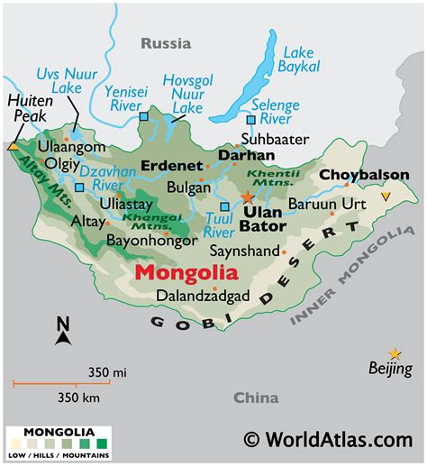 Mongolia Map Geography Of Mongolia Map Of Mongolia