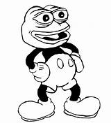 Pepe Frog Drawing Old Getdrawings Ghostface Paintingvalley sketch template