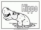 Coloring Pages Hippopotamus Popular Coloringhome sketch template
