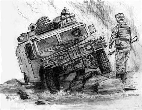 Humvee Afghanistan Drawing By Jim Hubbard Fine Art America
