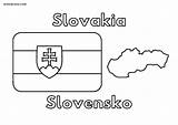 Flags European Slovakia sketch template