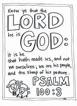 Coloring Pages Psalm 100 Children sketch template