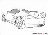 Porsche Cayman Spyder Drawing Lineart Gt Getdrawings Pages Coloring Deviantart 2007 sketch template
