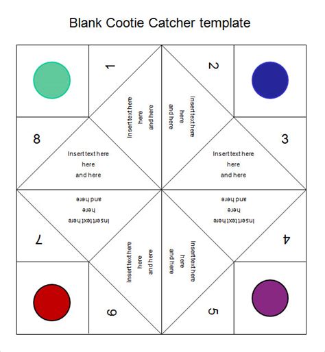 cootie catcher templates    psd