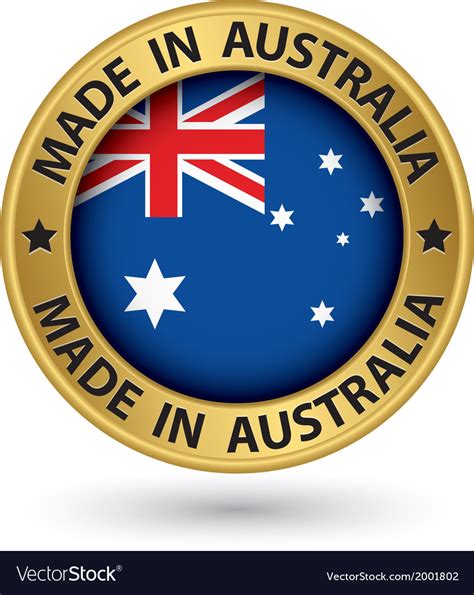 australia gold label royalty  vector image