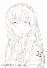 Megurine Luka Lineart sketch template