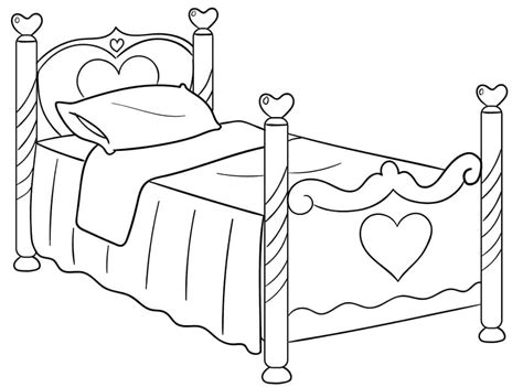 funny bed coloring page  printable coloring pages  kids