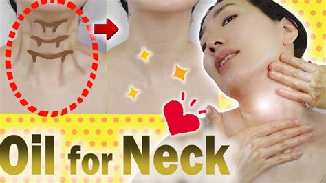 oil massage to lift sagging neck skin and remove wrinkles of turkey neck