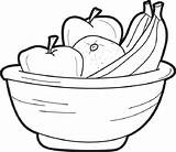 Fruit Bowl Basket Coloring Drawing Pages Printable Food Kids Drawings Fruits Bowls Easy Draw Step Still Life Frutas Vegetables Getdrawings sketch template