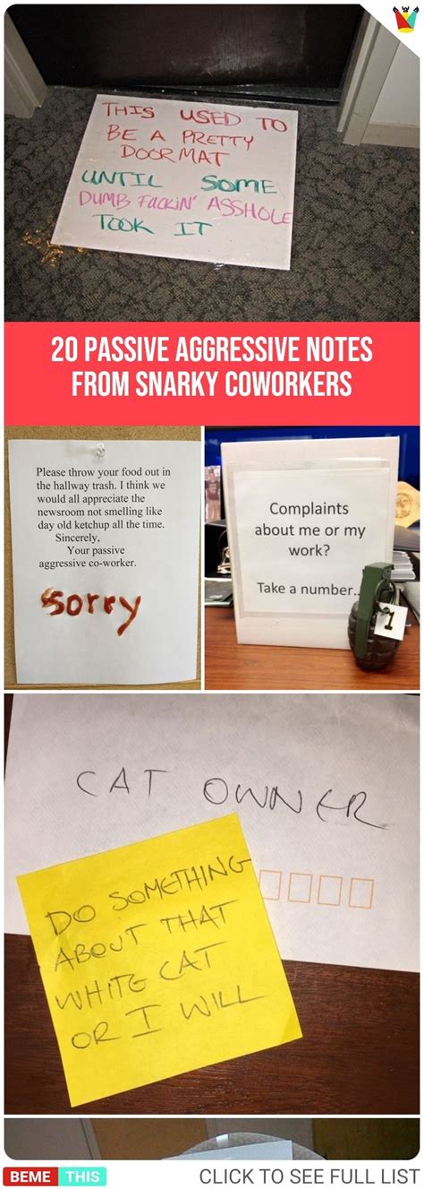 20 Passive Aggressive Notes From Snarky Coworkers Funnynotes