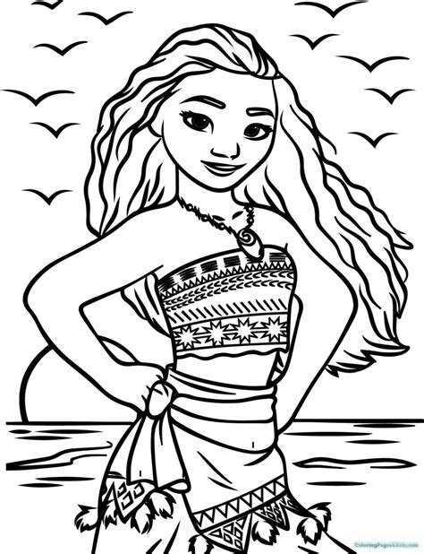 moana color pages moana coloring pages  girl  indianmemories