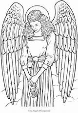 Coloring Angel Pages Adult Seraphim Adults Colouring Angels Dover Wings Printable Publications Doverpublications Coloriage Sheets Detailed Book Zb Samples Kids sketch template
