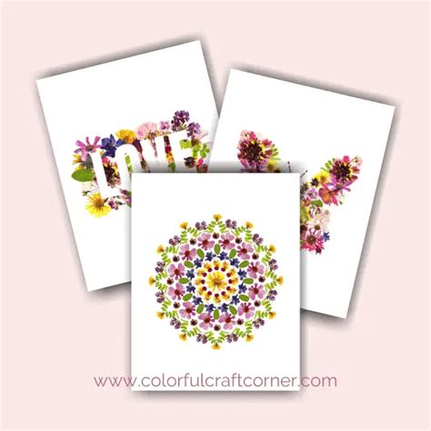 printable floral art colorful craft corner