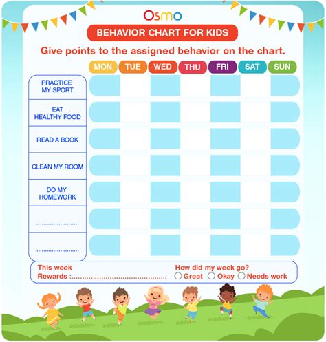 behavior chart  kids   printables