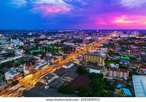 nakhon ratchasima thailand   aerial view  nakhon ratchasima city  korat