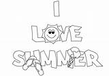 Summer Coloring Pages Printable Happy sketch template