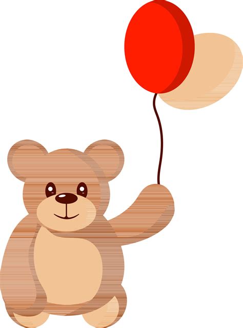 illustration  cute teddy bear holding balloons icon  vector
