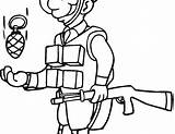 Coloring Pages Soldier Print M16 Printable Getcolorings Soldiers sketch template