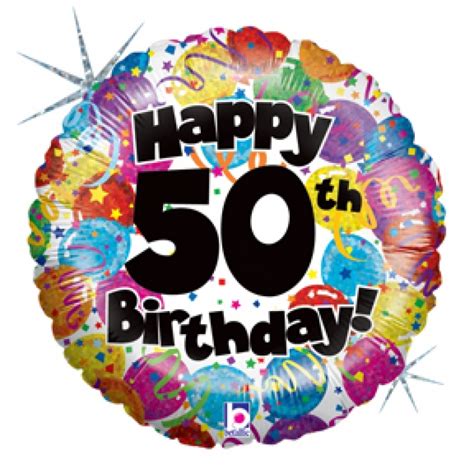 Birthday Balloons 18in Happy 50th Birthday
