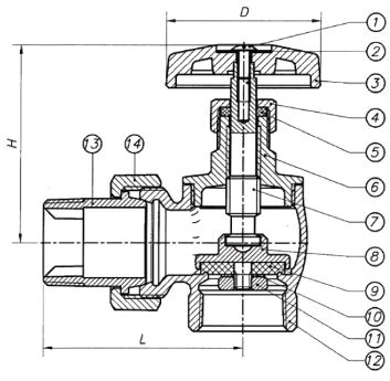 barvy steam radiator angle valve brass heavy pattern