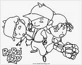 Mewarnai Boboiboy Mewarna Boboboy Kartun Tanah Anakcemerlang Cemerlang Sugiarto Bagus Adik sketch template