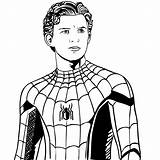 Spiderman Aranha Lejos Longe Colorier Cartonionline Dessiner Pasta sketch template