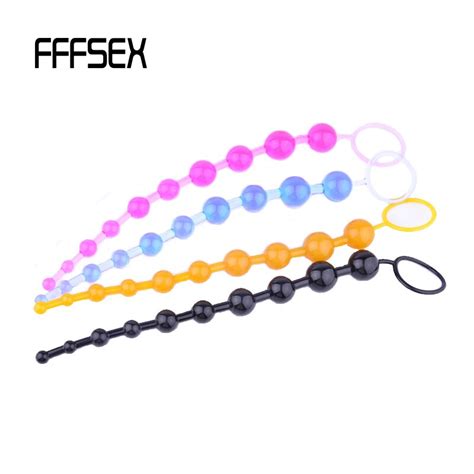 fffsex silica gel anal toy color jelly anal bead sex orgasm vagina plug