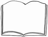 Book Open Clipart Template Bible Coloring Blank Outline Clip Line Pages Books Cliparts Colouring Stencil Opened Kids Reading Children Library sketch template