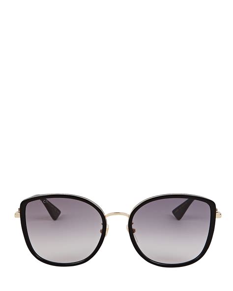 gucci oversized rounded cat eye sunglasses intermix®