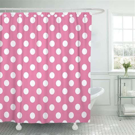 Pknmt Circle Polka Dot Pink And White Contemporary Cute Modern