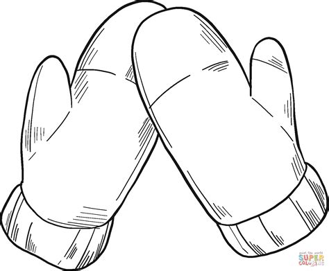 mittens coloring page  printable coloring pages