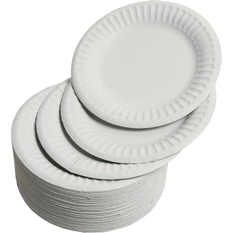 paper plates mm white pack   findel education