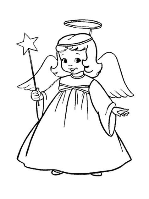 kids page angel coloring pages