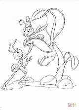 Coloring Pages Bugs Silhouettes Atta Flik sketch template