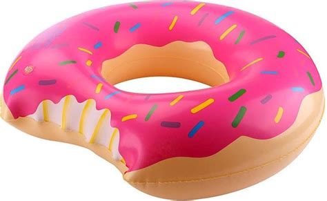 inflatables opblaasbare band donut roze    cm bolcom