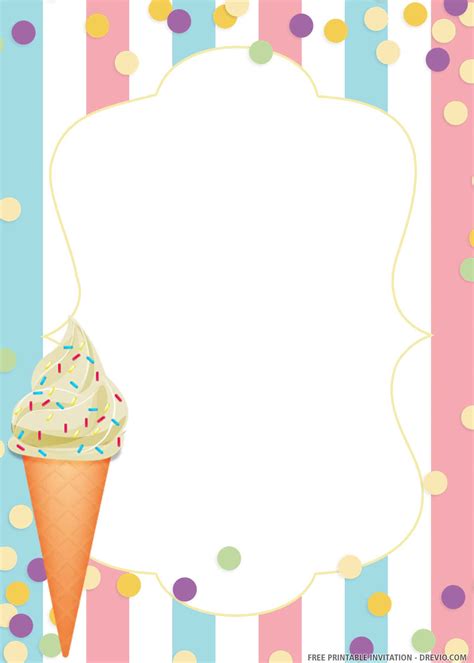ice cream invitation template