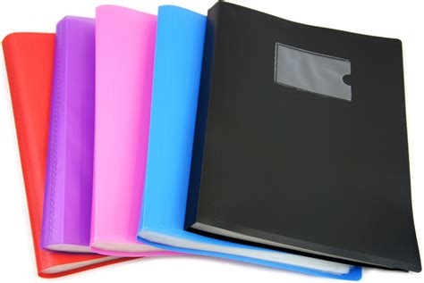 arpan   pocket  folder display book blackbluepinkred assorted mix