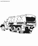 Truck Coloring Military Army Transport Gif sketch template