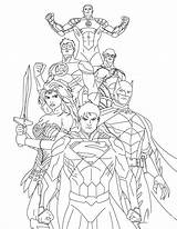 Justice League Pages Coloring Color Print sketch template