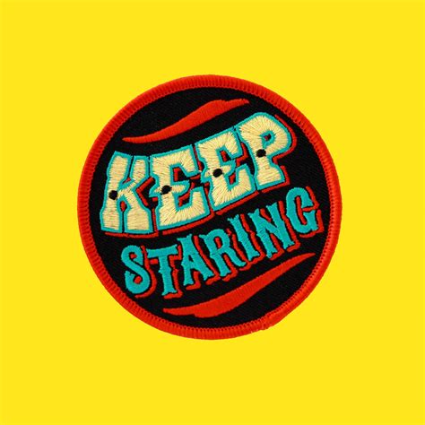 staring patch sideshow embroidered patch circus etsy