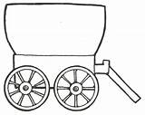 Wagon Drawing Covered Clipart Coloring Pioneer Train Cliparts Clip Pages Easy Western Silhouette Oregon Handcart Library Cover Ox Trail Station sketch template