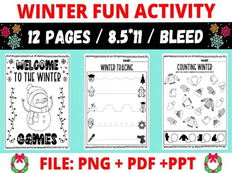 winter activities worksheet  kids teaching resources