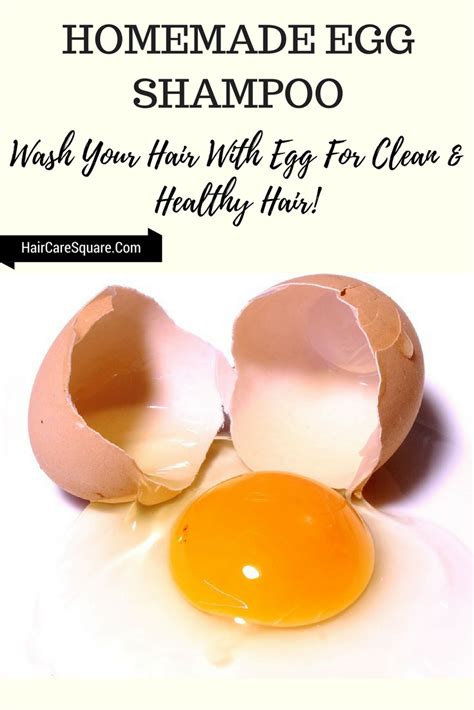 homemade egg shampoo wash hair with egg for clean