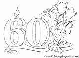 60 Birthday Coloring Pages Years Printable Bluebell Sheet Anniversary Sheets Title sketch template