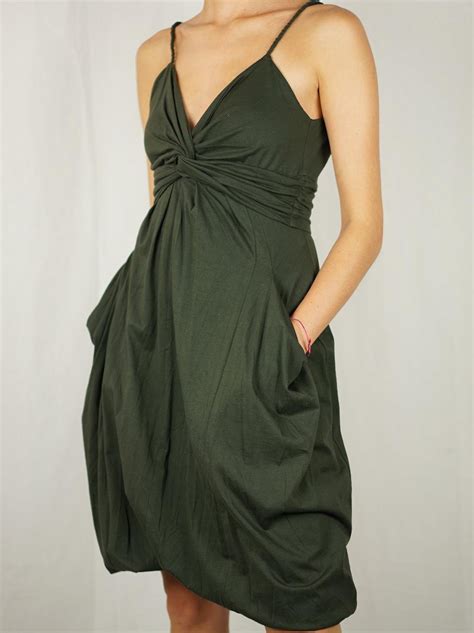 Army Green Voluminous Summer Dress By Prada 411965994 ᐈ