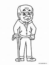 Grandpa Coloring Pages Uncle Getdrawings sketch template